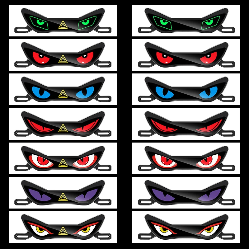Motorcycle Cool Demon Eye LED License Plate Waterproof Ambient Light Headlight Brake Light Motorcycles light Modified Decoration view 6
