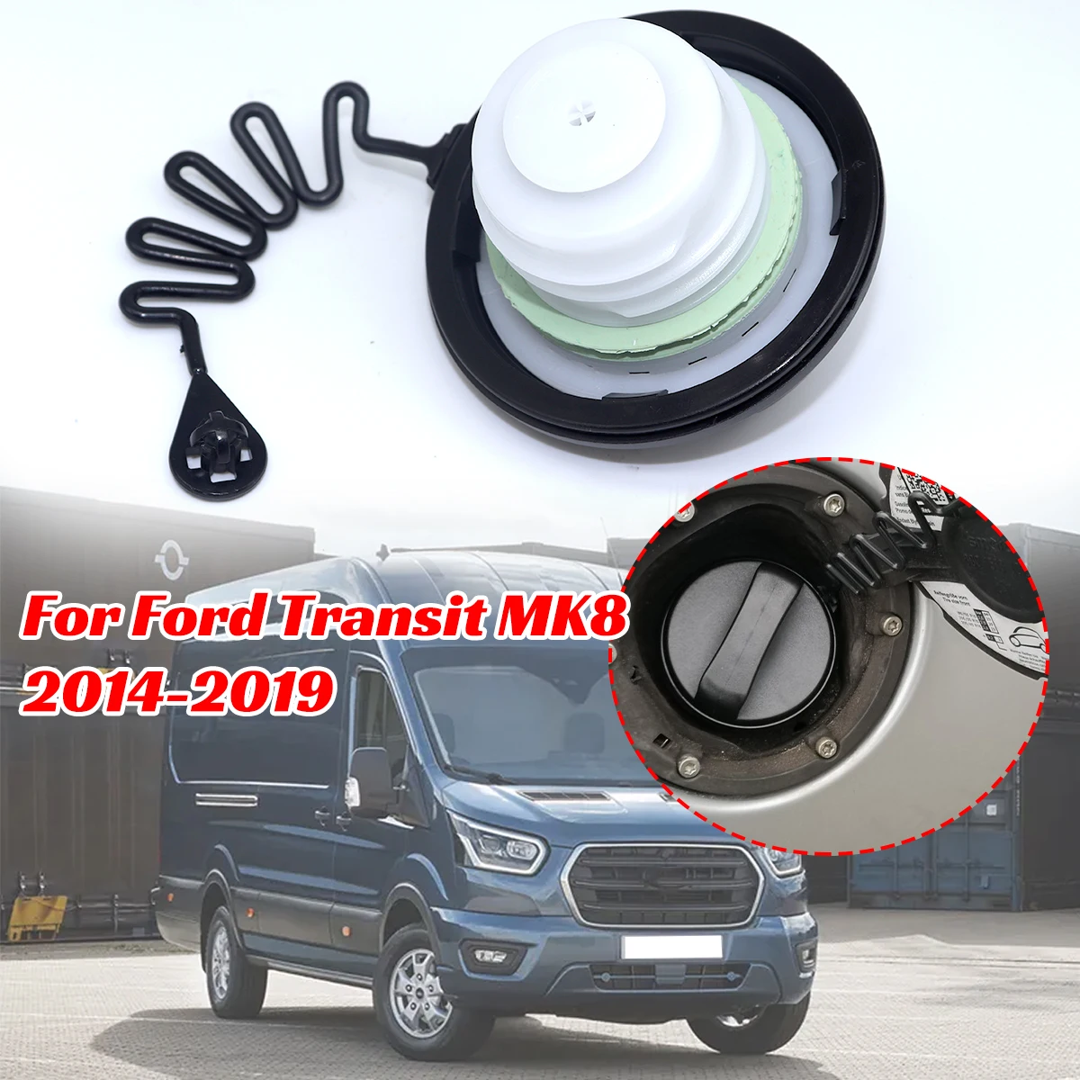 

Fuel Tank Filler Cap Assy For Ford Fiesta Transit MK8 Petrol Diesel Models Plug Cover Mil/Engine Light Gas EvapLeakage 2014-2019