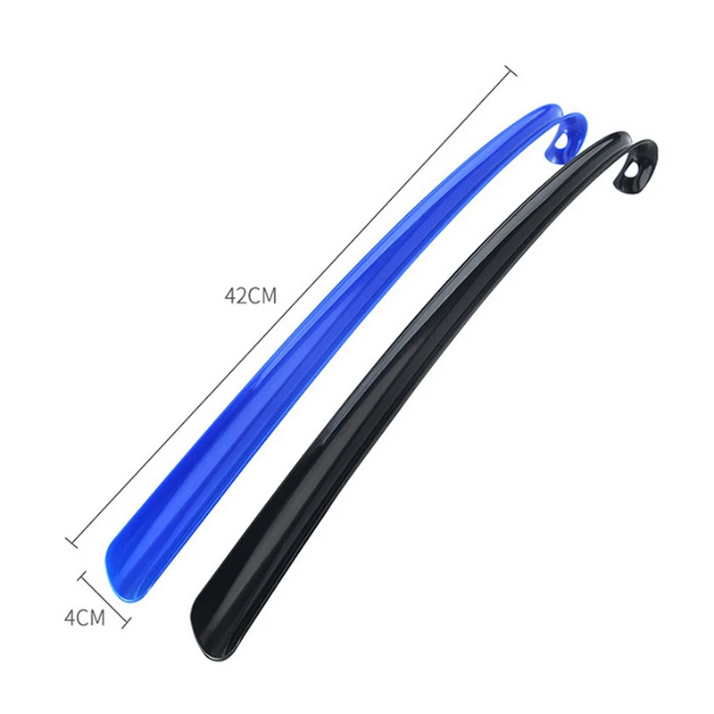 1PCS Plastic Long Shoehorn With Curved Hook Design Durable Lasting Portable Comfortable Slip Handle Shoes Lifter