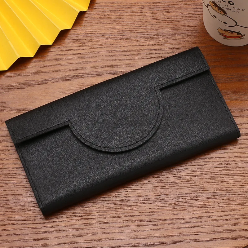 

Wallet for Women Black/yellow/blue/pink/red Credit Card Holder Wallet PU Leather Long Purse Fashion Female Card Case Money Bag