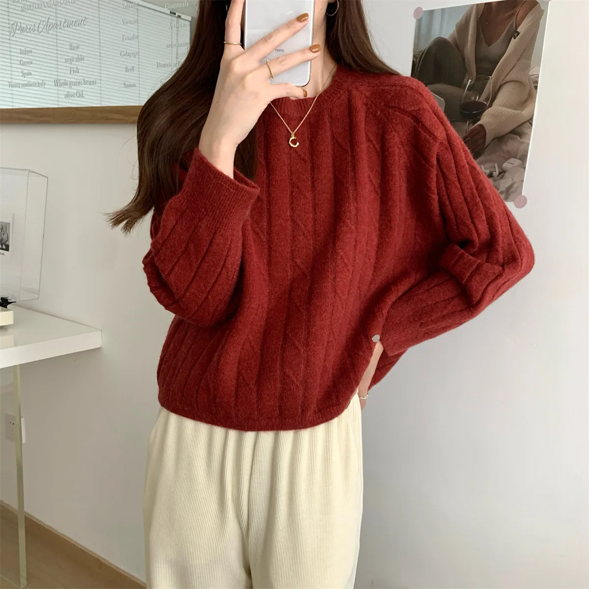 Spring Autumn Winter Clothes Woman New Pullover Tops Female Knitting Woolen Short Jumper Slim Ladies Sweater Pulls Femmes