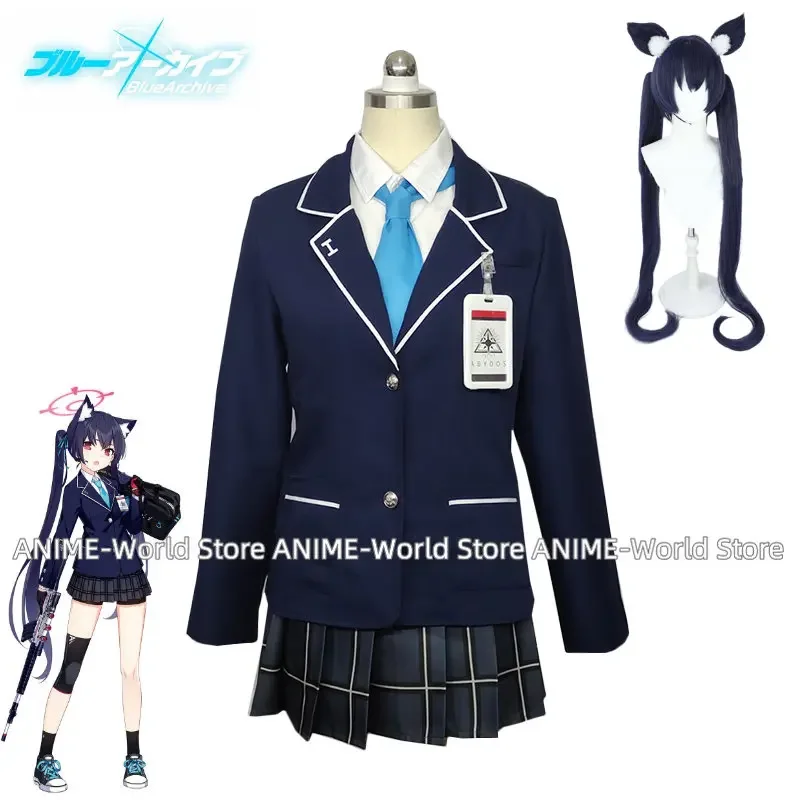 Game Blue Archive Kuromi Serika Cosplay Costume Japanese High School Uniform Jk Dress Suit Coat Shirt Skirts Custom Made