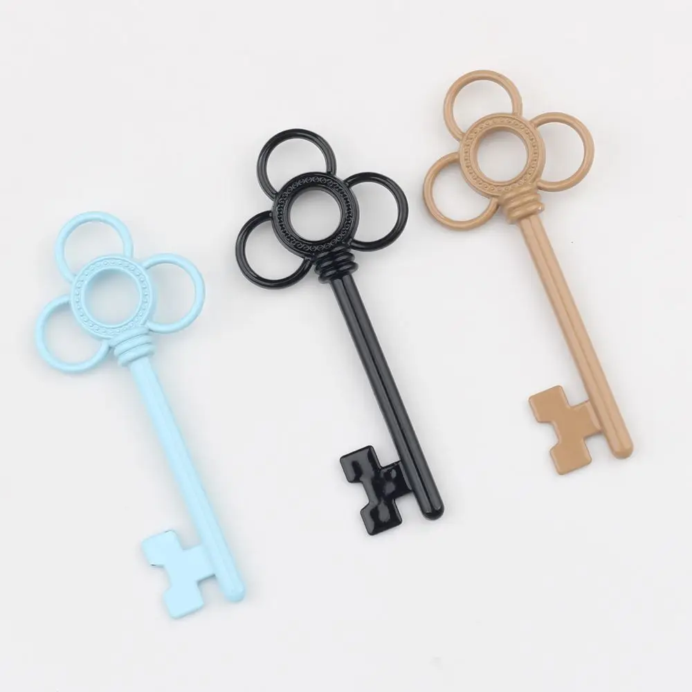 10 pz/lotto semplice lega dipinta floreale chiave pendente braccialetto fai da te collana risultati dei gioielli