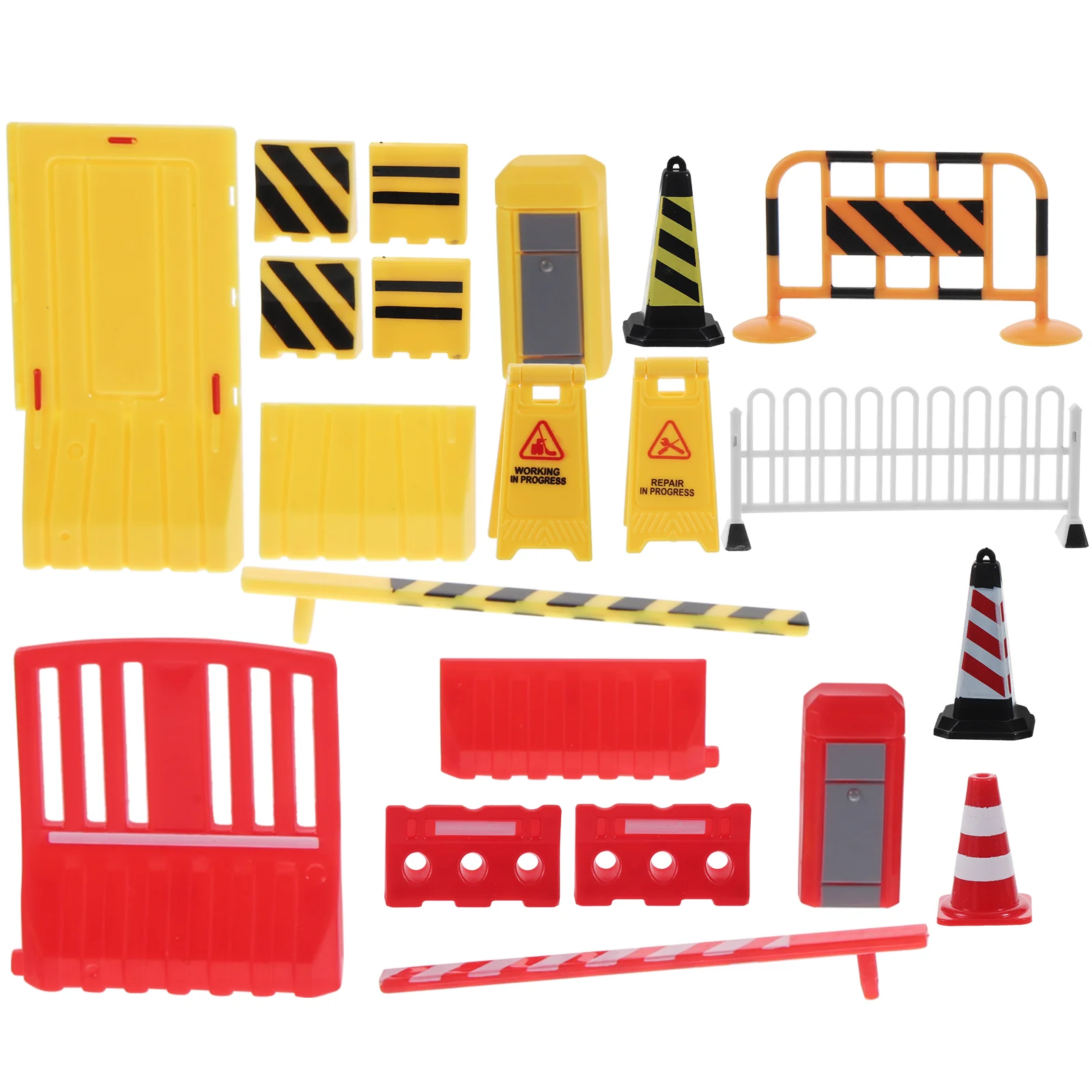 Scene Toy 10pcs Roadblock Props Traffic Educational Kids Learning Realistic Model Parent Child Interactive Mini