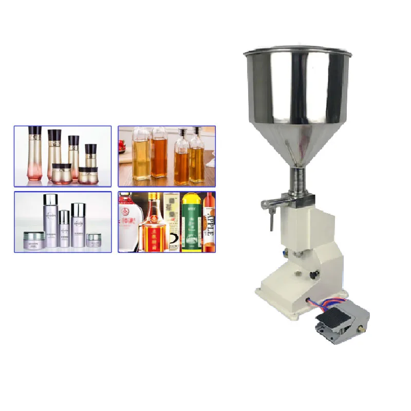 

Small Pneumatic Liquid Filling Machine Stainless Steel Filling Machine Large Capacity Paste Honey Beverage Filling Machine A02