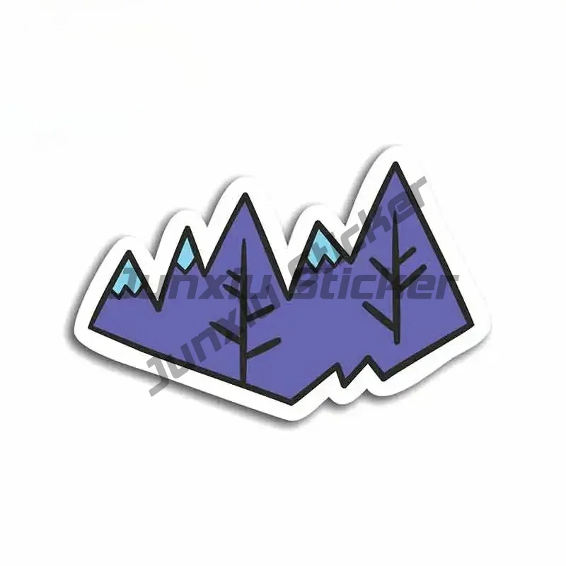 For Cool Mountain Ski Snowboard Funny Car Stickers Vinyl Sunscreen RV VAN Fine Decal JDM Car Accessories