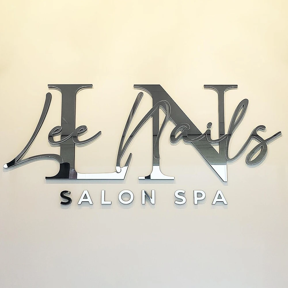 Custom Metal Sign Acrylic Sign Personalization Business Laser cut Logo Sign 3D Wall Logo Letter For Shop Salon Hotel Indoor Deco