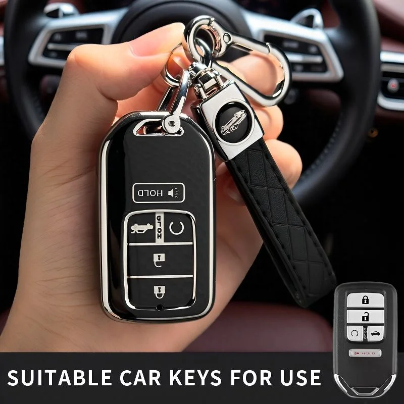 

5 Buttons TPU Car Keyless Smart Key Fob Case Cover for Honda Civic Accord Pilot CRV 2015 2016 2017 2018