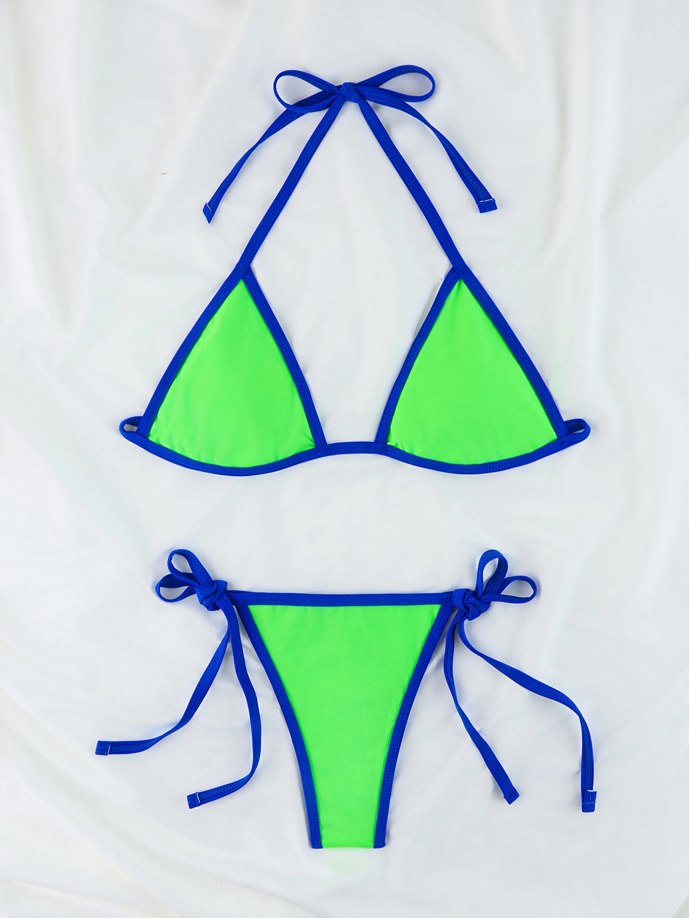 2025 Sexy Bandage Bikini Sets Swimsuit For Women Patchwork Swimwear Female Bathing Suits Summer Beach Wear Swimming Suit Bathers
