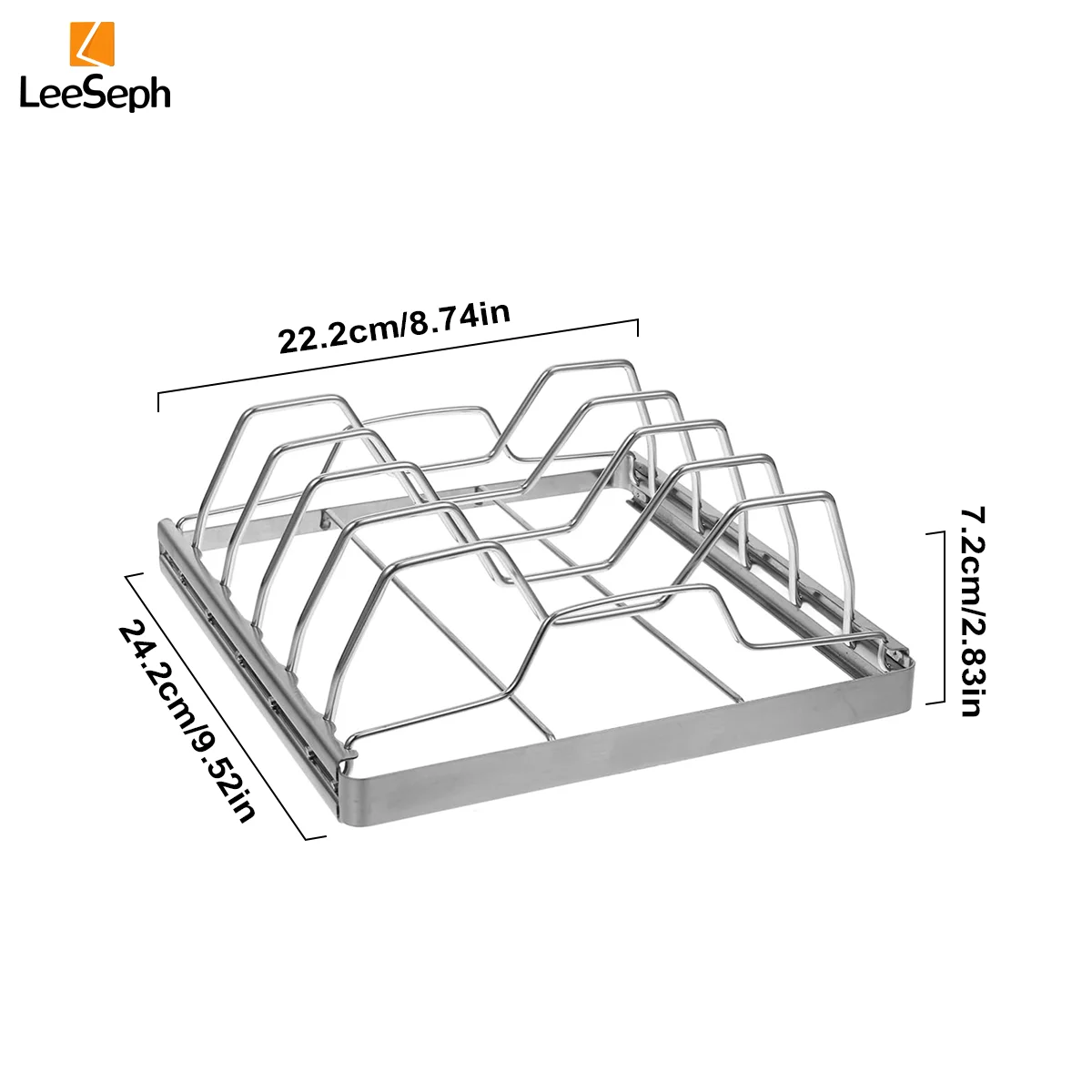 رف ضلع من الفولاذ المقاوم للصدأ من Leeseph لشواء الشواء، رف تحميص ضلع لحم البقر متين غير لاصق، مثالي للشواء في الهواء الطلق والفرن #2