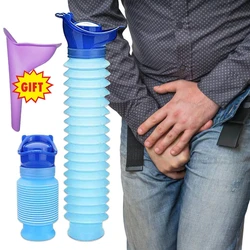 Portable Standing Pee Bottle 750ML Shrinkable Adult Urinal Car Travel Outdoor Camping Women Kid Pee Bottle Auto Accessories