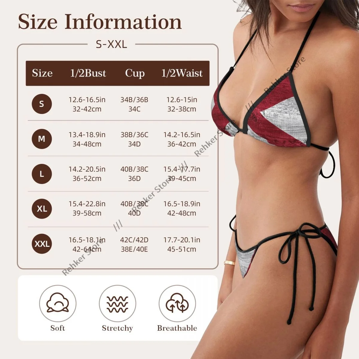 Bikini Set Badmode Vrouwen Badpak Sexy Push Up Zwemmen Badpak Vlag Van Alabama Staat Op Hout Beachwear Zomer Braziliaans