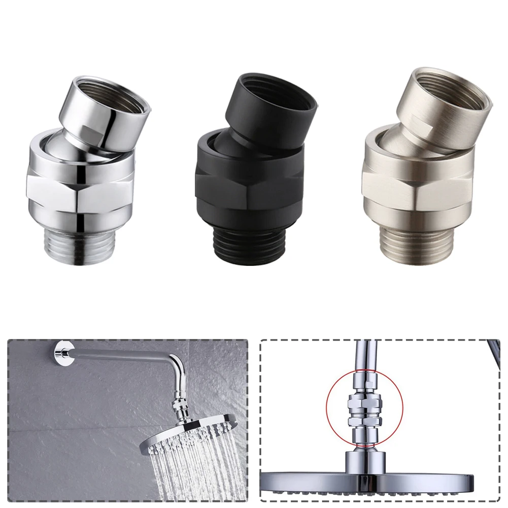 Ball Joint Hardware Adjustable Angle Swivel Adapter Shower Head Water Flow Ball Joint Connector Bathroom Accessories Bath Tools