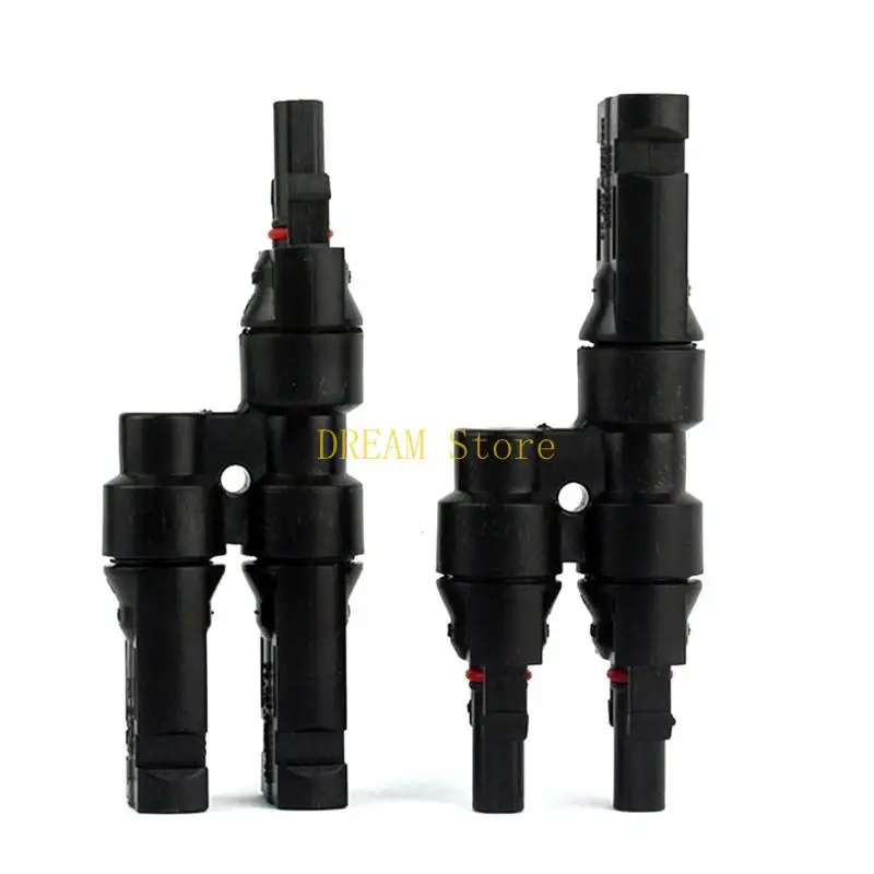 T Type Connectors Male to Female Parallel for Home Solar Systems 1 to 2 Branch IP67 Waterproof 6000V Solar Connectors best sale