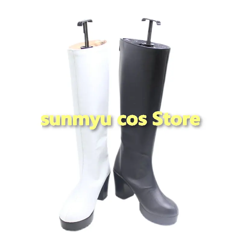 

KAMEN RIDER GEATS Tsumuri Cosplay Shoes Custom Size Black and White Boots