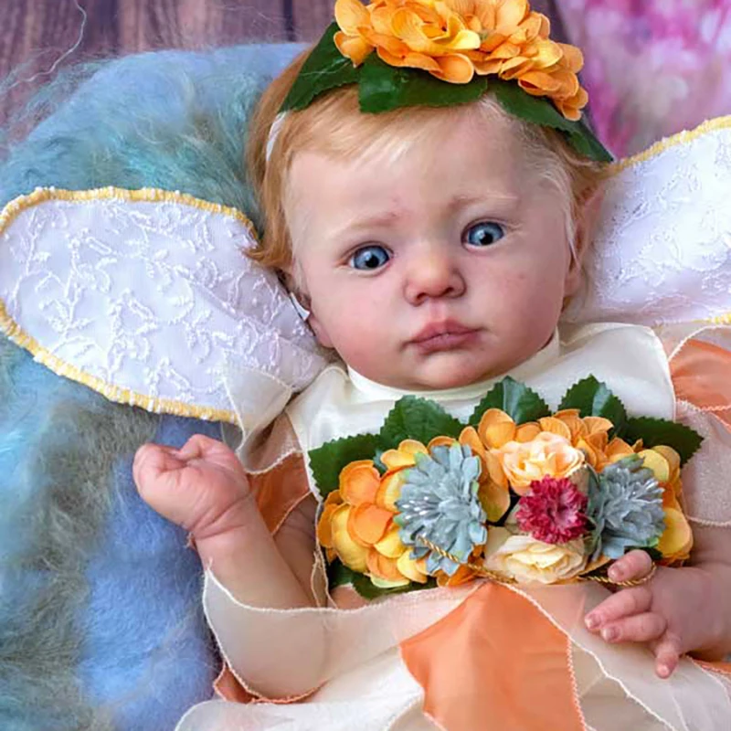 19inches Reborn Doll Kit ELF-FEE Fair Elf Doll Unfinished Unpainted Doll Parts with Cloth Body reborn kit Muñeca bebé Kit Reborn