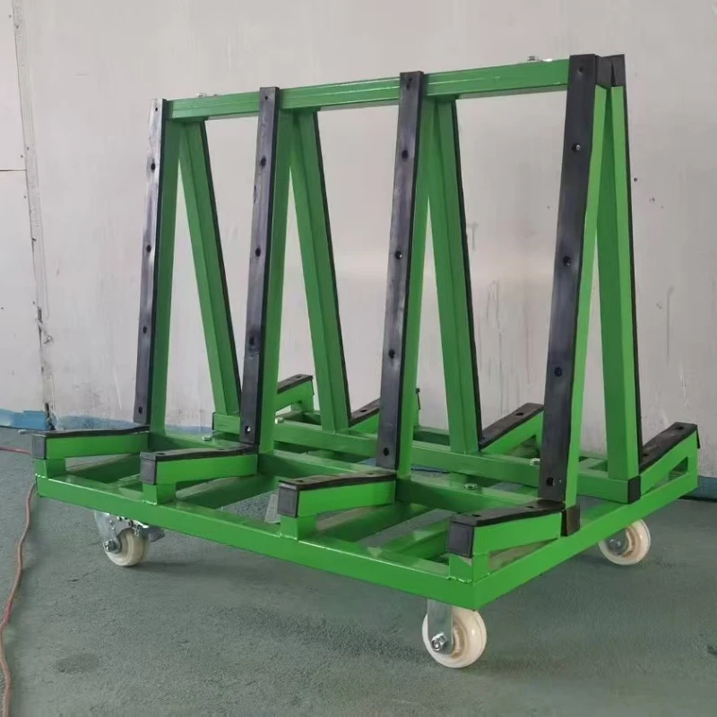 Portable Glass Transport Rack Board ，500kg  Storage Trolley Steel Trolley Glass Carry For Sheet Material