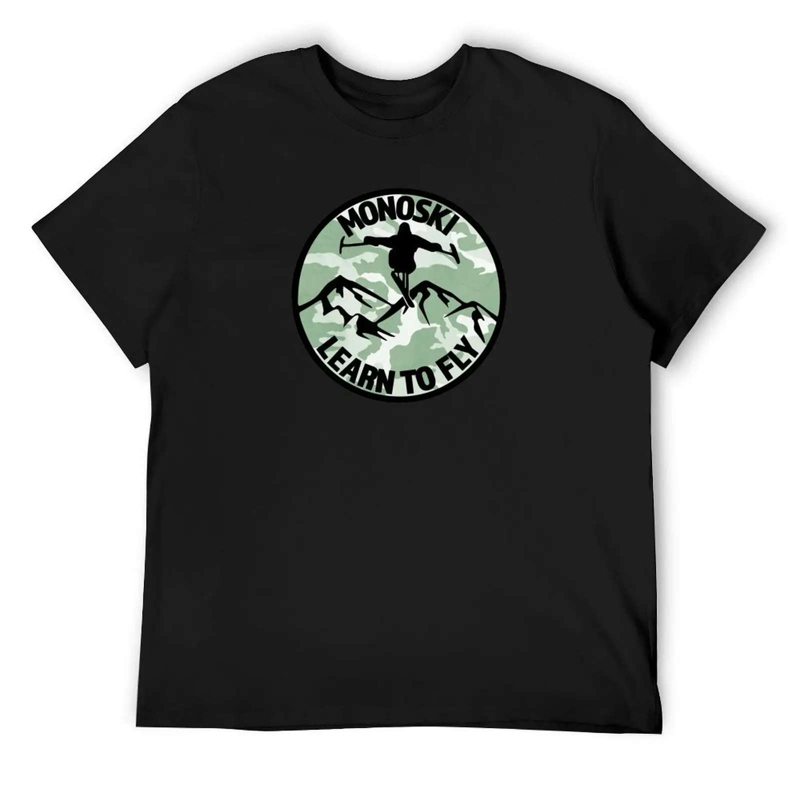 MonoSki - Learn To Fly - Great Gift for the Monoskier T-Shirt graphic tee shirt heavyweights vintage t shirt men