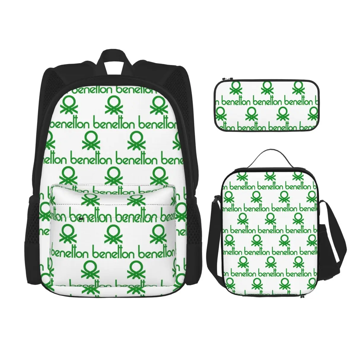 United Colors Of Benetton Backpacks Kids Bookbag School Bags Rucksack Lunch Bag Pen Bag Three-Piece Set