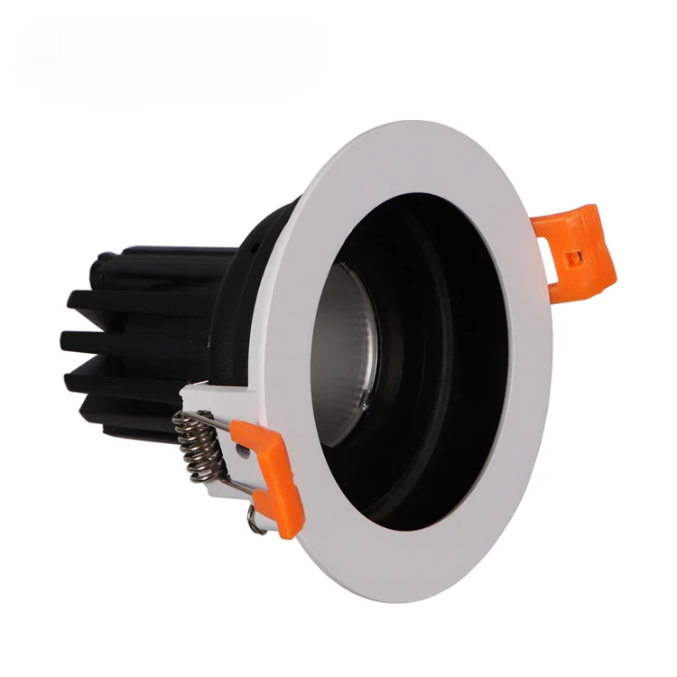 Simple Double Color Style MR16 Spotlight Housing Hole 75mm GU10 LED Module Round Back Clip Recessed Down Light Frame Home Decor