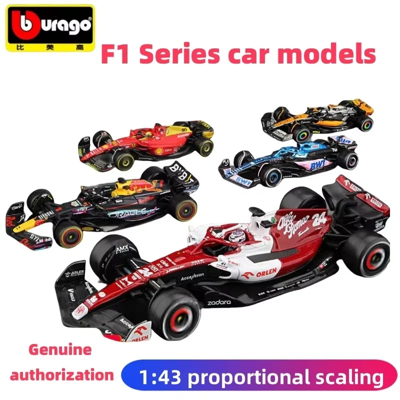 Hot 2025 F1 Bburago 1:43 Mclaren Mcl38 Miami Gp Monaco Gp Amg W15 F1 Alloy Miniature Diecast Model F1 Champion Mcl38 Toys Gift