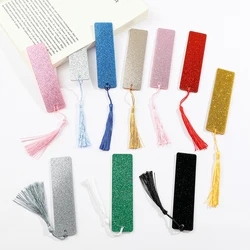 1pcs Colourful Textured Acrylic Bookmarks Beautiful Tassel Bookmarks For Book Lovers Teachers Friends Stationery School Supplies
