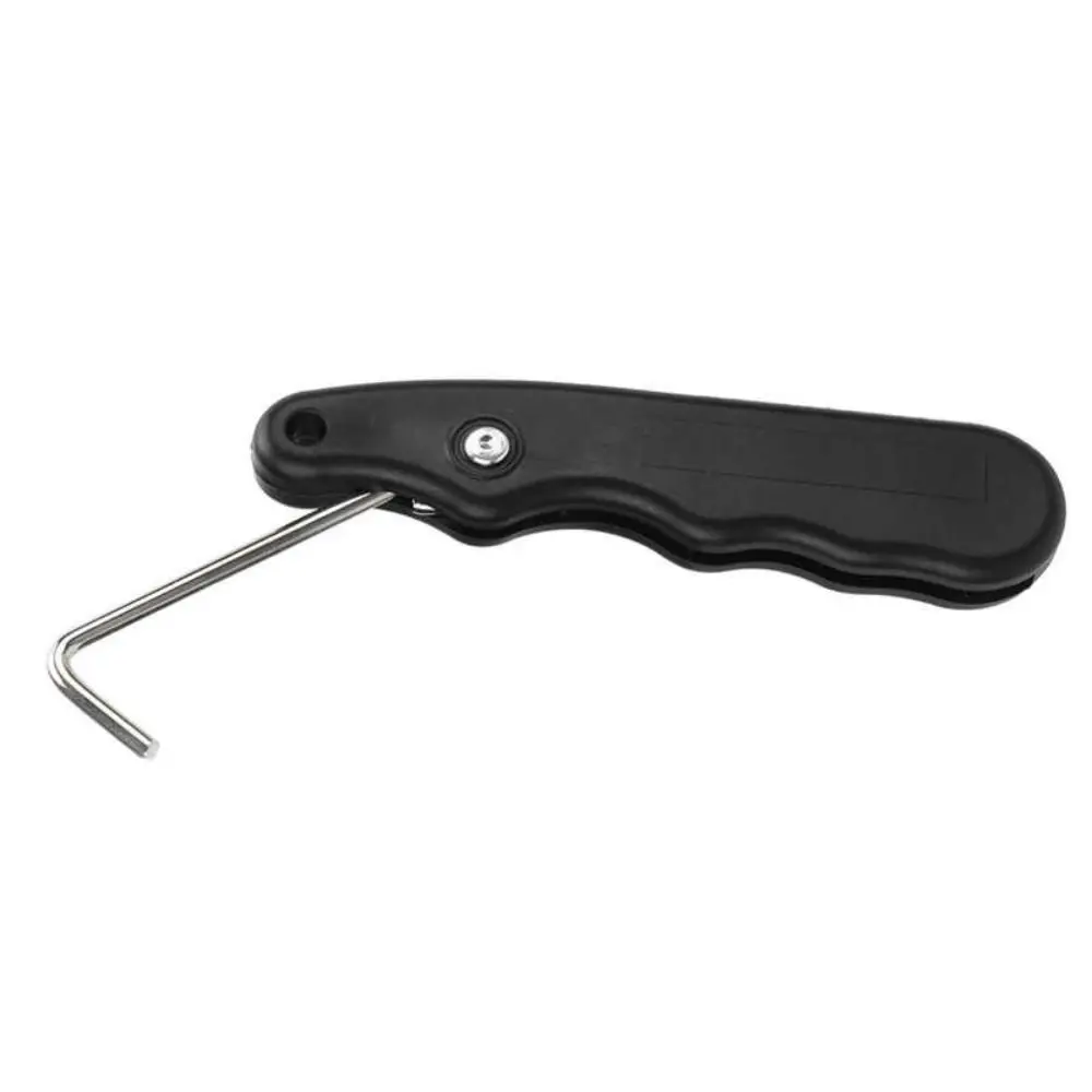 

Black Skating Tool Parts Ice Hockey With Extended Hook Skate Lace Tightener Figure Roller with Extended Hook Ice Hockey Puller