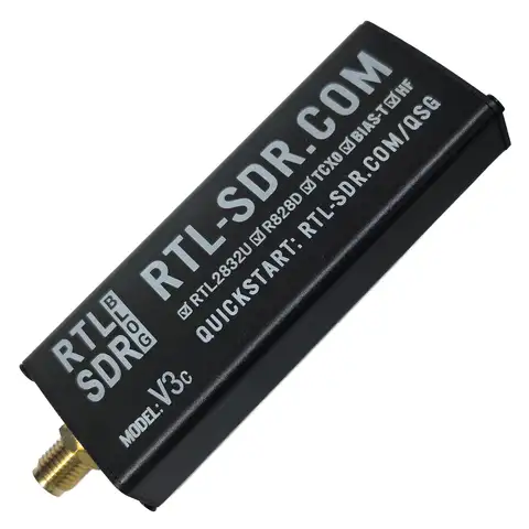 RTL-SDR Blog RTL SDR V3 R860 (R820T2) RTL2832U 1PPM TCXO SMA RTLSDR Software Defined Radio (Dongle Only) (USB-C)