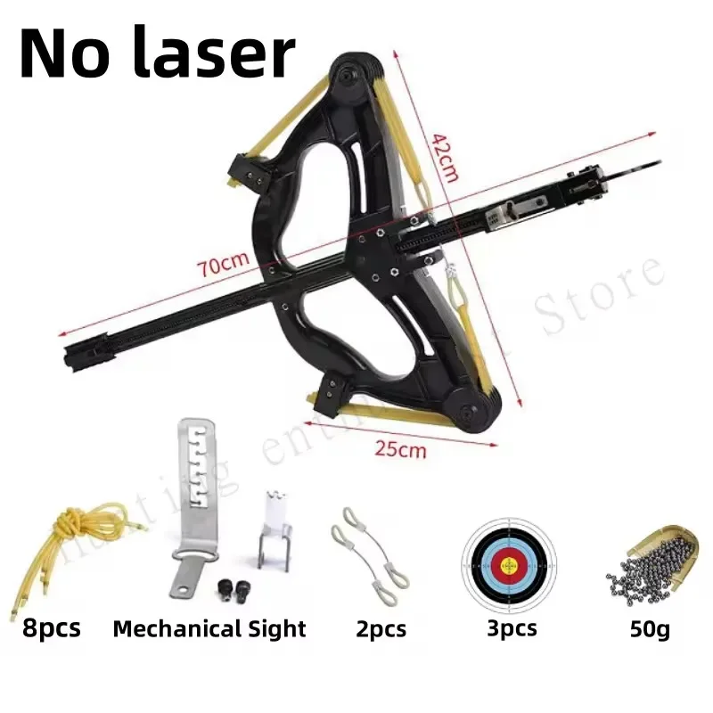 

60LBS Slingshot Laser All-metal Powershot Hunting Steel Ball Slingshot Composite Bow Steel Mini Infrared Compound Bow Set