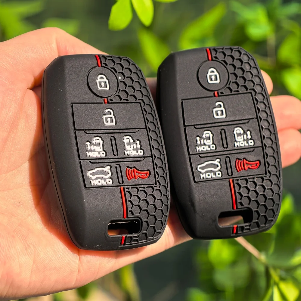 Caes de llave de coche de silicona de 6 botones para Kia Sorento Sedona 2020 Sportage Grand Carnival 2019 soporte K5 Kx3 K4 accesorios de cubierta de llave