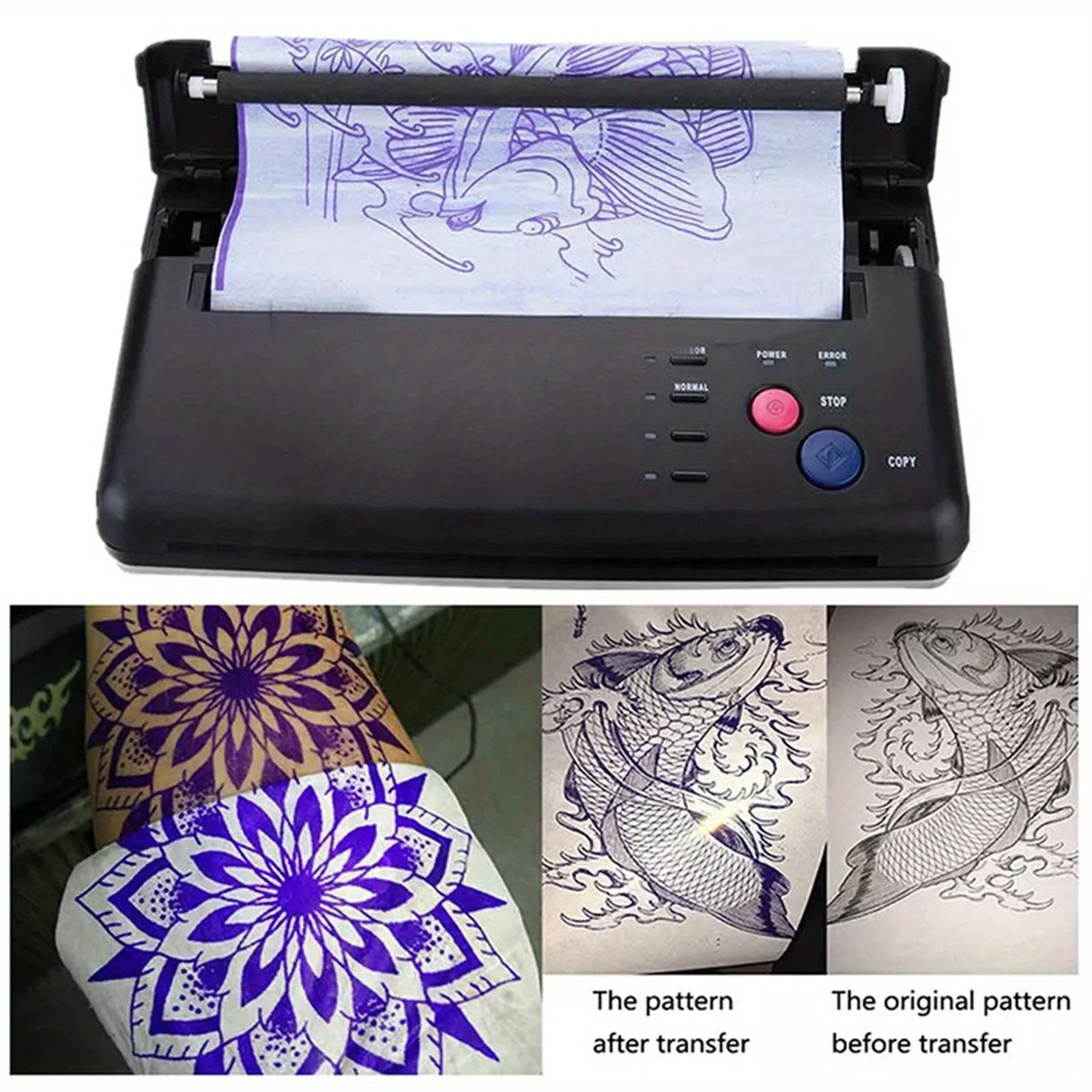 100 قطعة من أوراق نقل الوشم الاحترافية A4 ورق استنسل الوشم ورق نسخ حراري من الكربون ملحقات آلة نقل الوشم