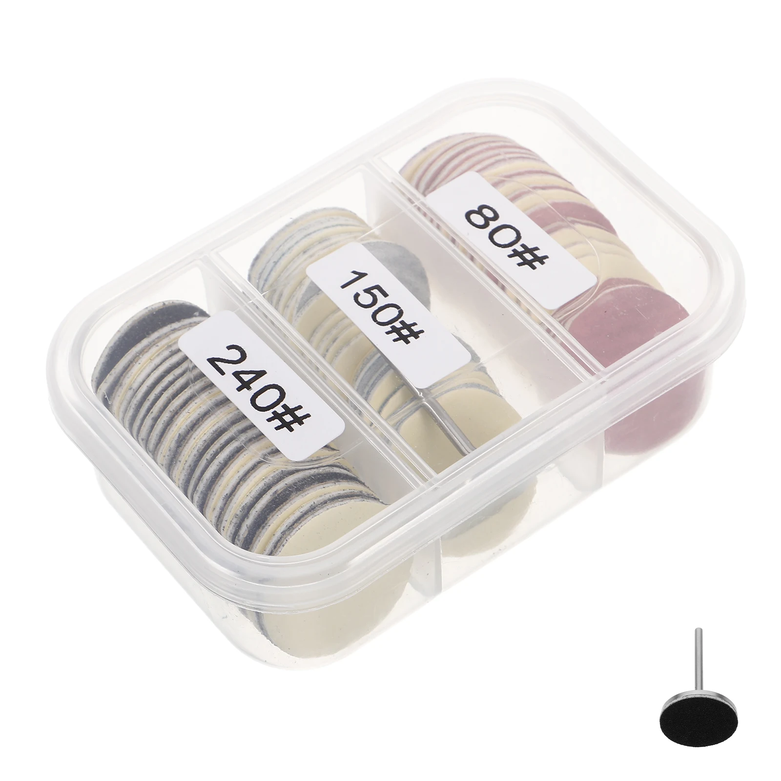 Kit de polissage des ongles, disques de ponçage, dissolvant de callosités pour pieds, outils de manucure et de pédicure, mèches de papier de verre de remplacement pour ongles plats, 60 pièces