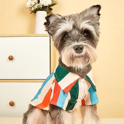 Ins Wind Striped Color Dog Clothes Cute Cat Clothes Manufacturers Wholesale Cross-border Supply Pet Clothes Shirts