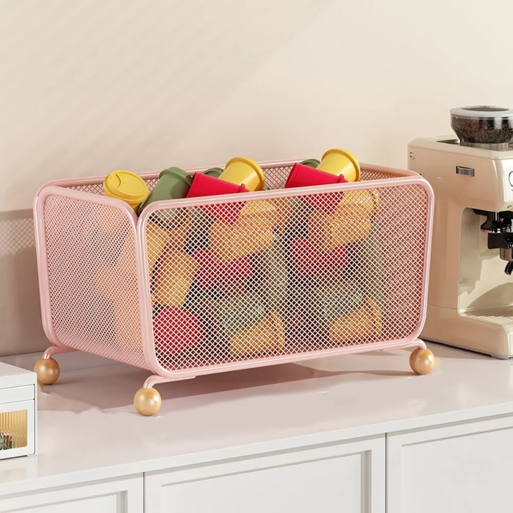 

Pencil Holder Iron Tea Bag Storage Box Durable Large Capacity Capsule Coffee Storage Box Simple Makeup Brush Holder Bedroom