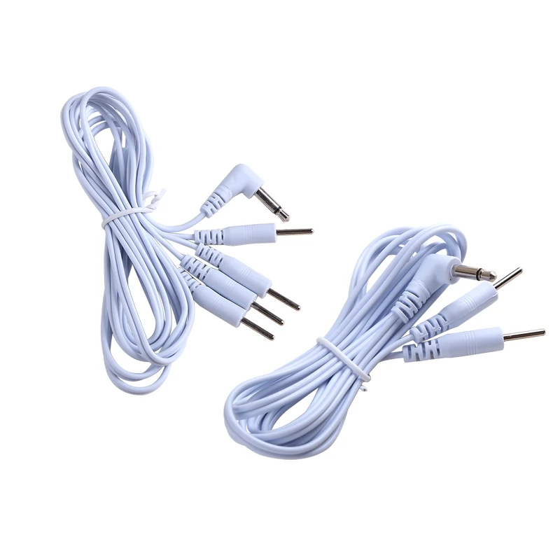 3.5mm Plug 2Pins & 4Pins  for Tens Body Slimming Massager Muscle Stimulation For 2way 4way Type Electrode Cable Line Wire