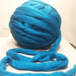 Ręczne robienie na drutach Spin Coarse Thread DIY Pet Nest Thick Chunky Yarn Cotton Wool Tube Crochet Yarn Soft Bulky Arm Roving Blanket Dywaniki