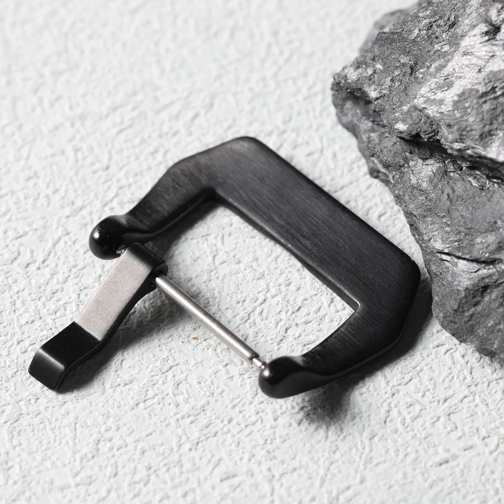 مشبك من الفولاذ المقاوم للصدأ 316L، عملية طلاء سوداء 22 مم، مناسبة لإبزيم حزام جلدي جديد، طراز المايا المنقوش العتيق buc