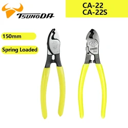 TSUNODA CA-22/CA-22S King TTC Spring Loaded Cable Cutting Plier 150mm Able to Cut Copper Core Cable IV Cable Etc Wire Cutter