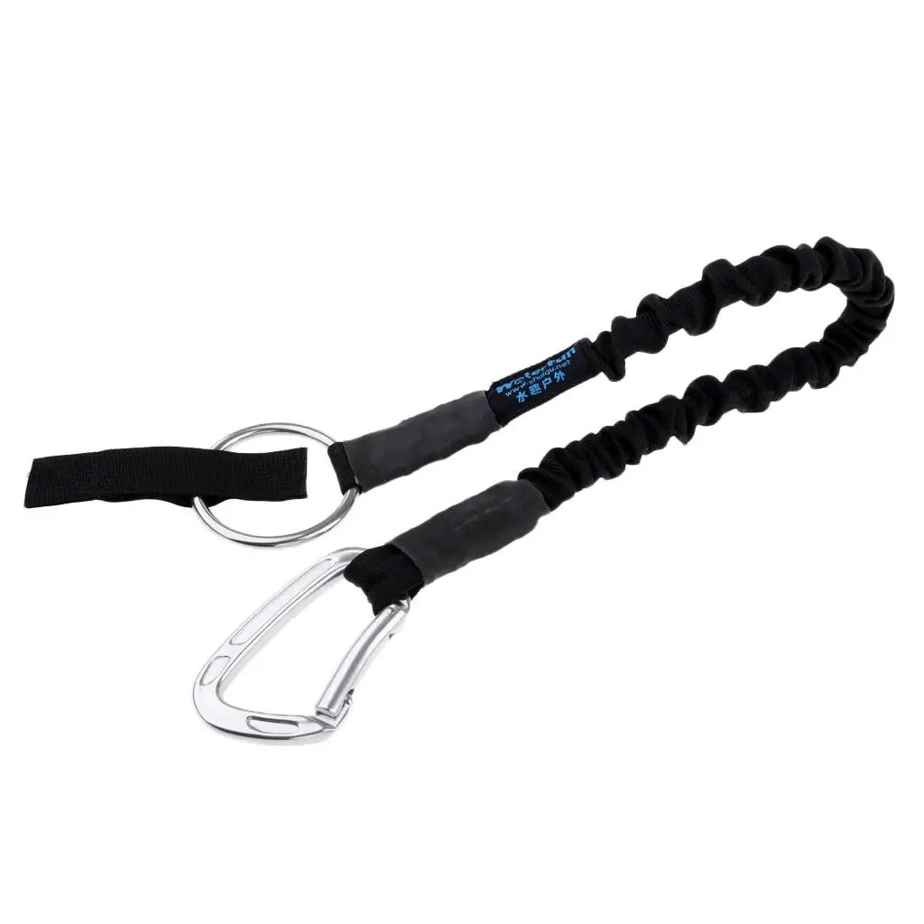 Shock Absorbing Safety Lanyard with Double Snap Hook Connectors Fall Arrest Rope Emergency Gear for Construction Climbing