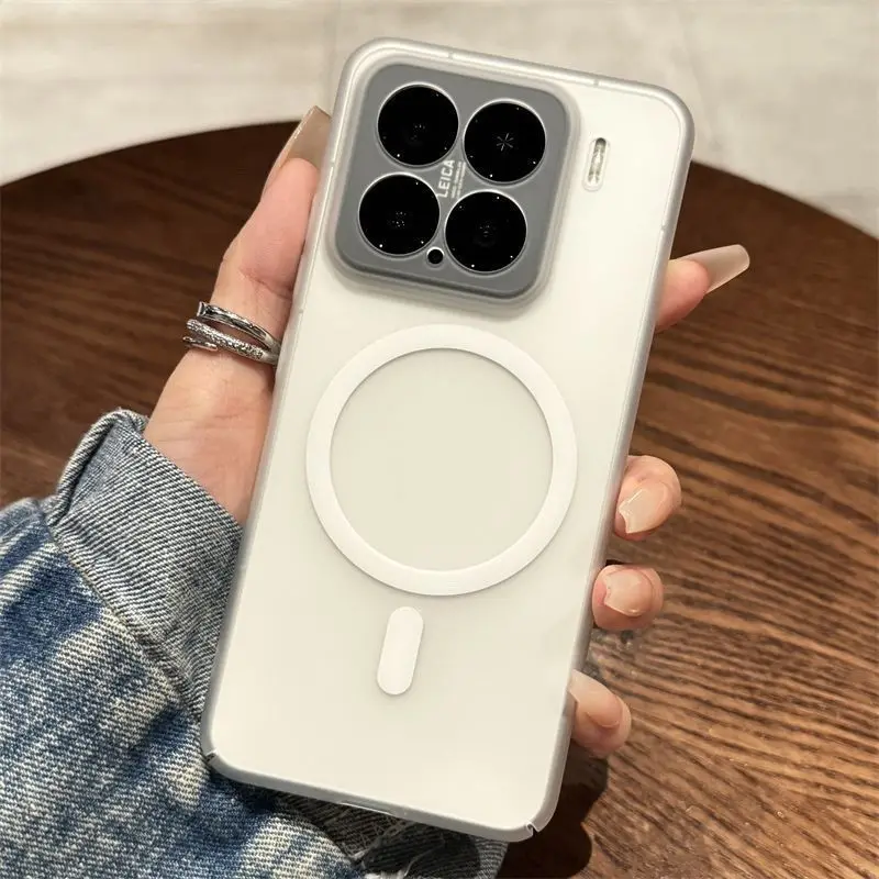 حافظة لهاتف Xiaomi MI 15T Pro جديدة من السيليكون المغناطيسي المتجمد غطاء ناعم مضاد للسقوط لهاتف Xiaomi 15T مقاوم للصدمات Funda