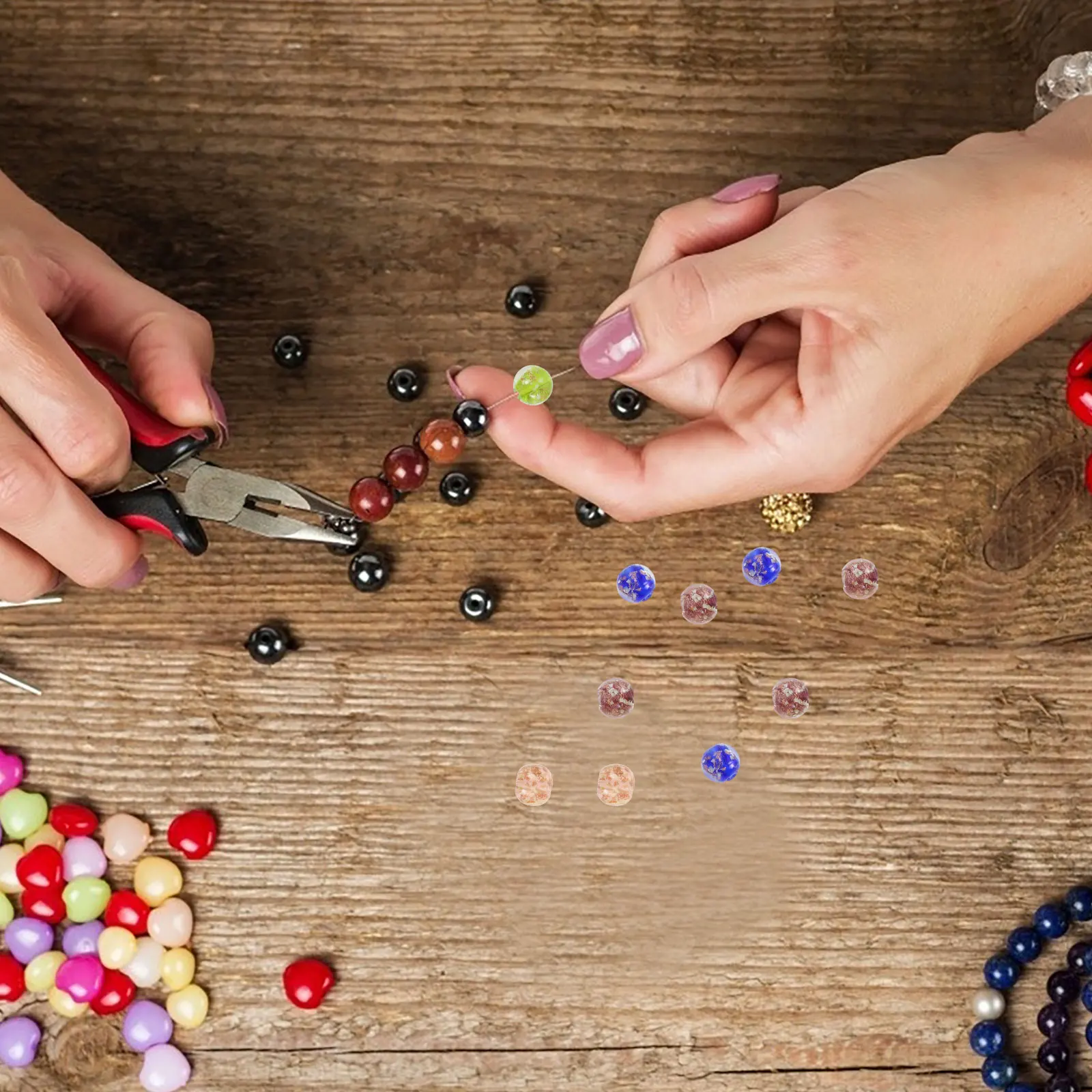 

20 Pcs Round Glass Beads for DIY Bracelet Necklace Craft Jewelry Kits Fluorescent Beads Popular