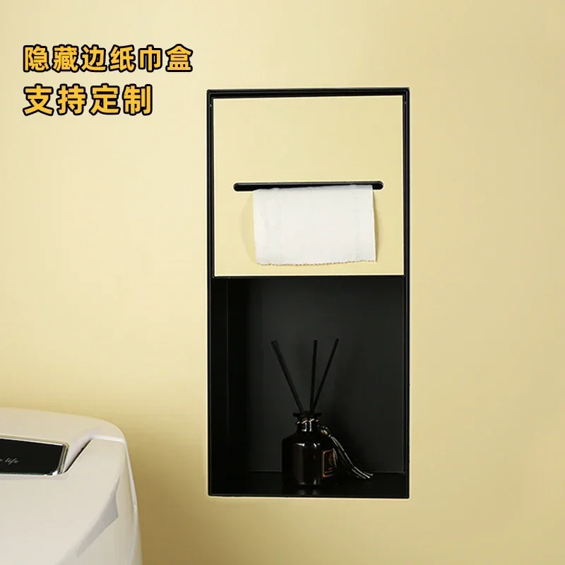 Concealed Niche Toilet Niche Stainless Steel Recessed Shelf Toilet Toilet Niche Bathroom Tissue Holder