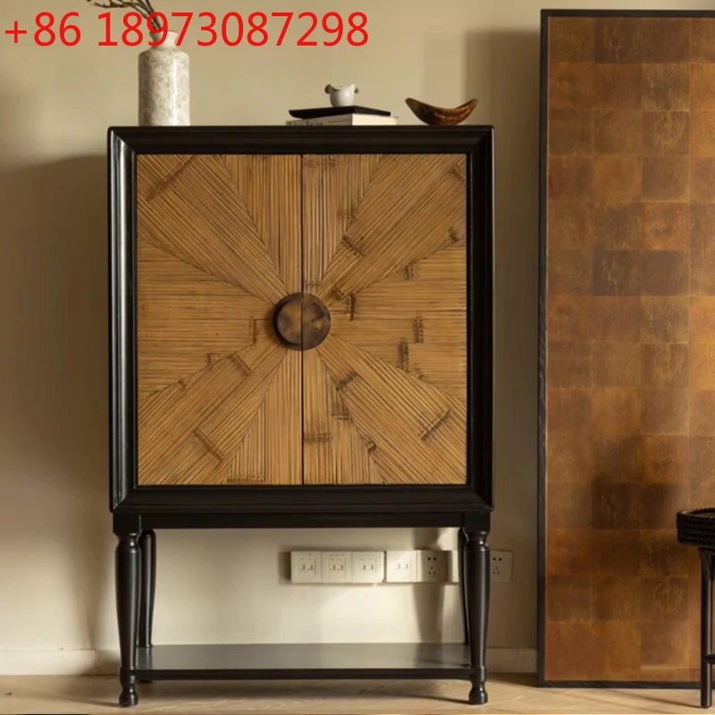 

Средневековый французский обеденный боковой шкаф на крыльце из цельного дерева, американский скандинавский свет, роскошный декоративный шкафчик