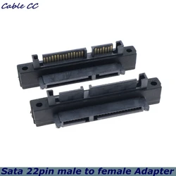 500Mbps 90 Degree 7+15 Pin SATA 22Pin Male to Female/To SAS Port Converter Adapter for SATA HDD SSD Hard Drive