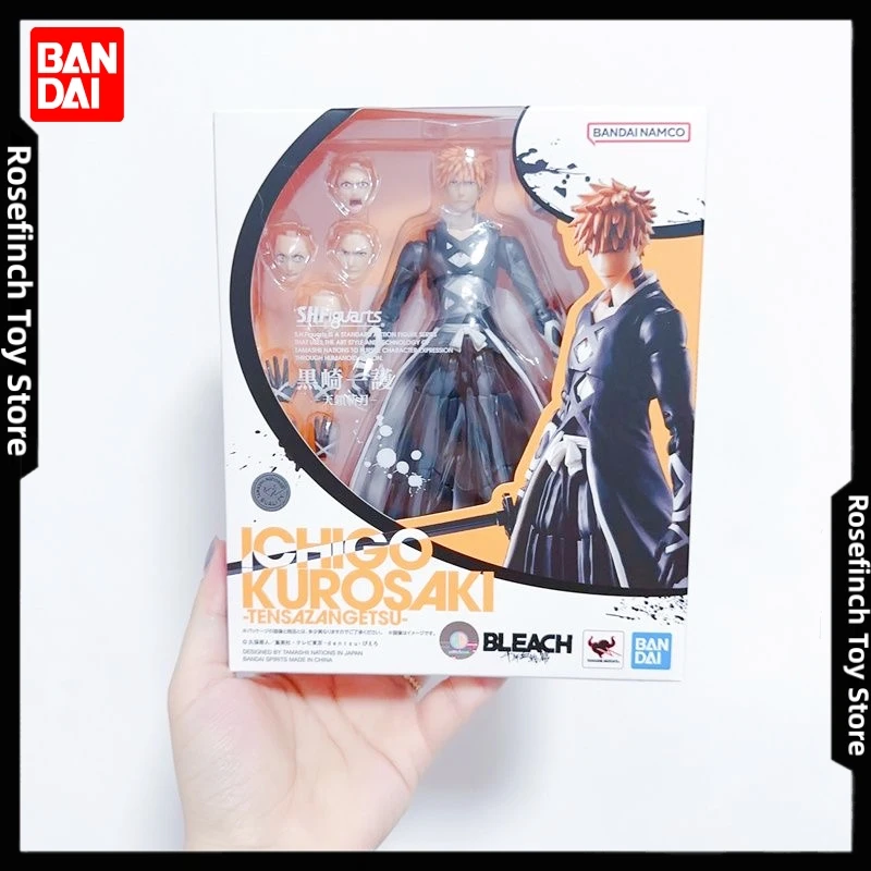 

Bandai Original S.h.figuarts Bleach Ichigo Kurosaki Tensa Zangetsu Shf Action Figures Collection Toys Model