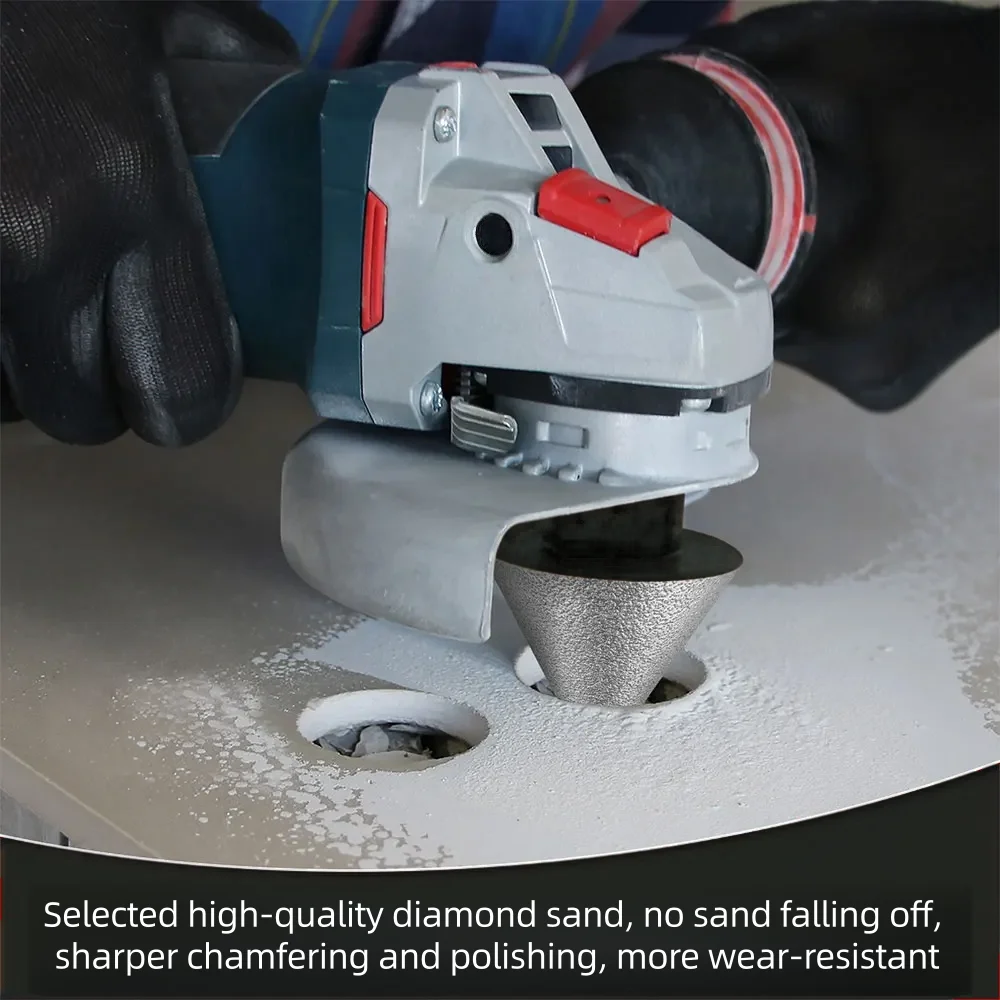 Foret diamant à noyau biseauté de 48mm, 1 pièce, utilisé pour agrandir des trous existents en céramique, céramique, granit et marbre