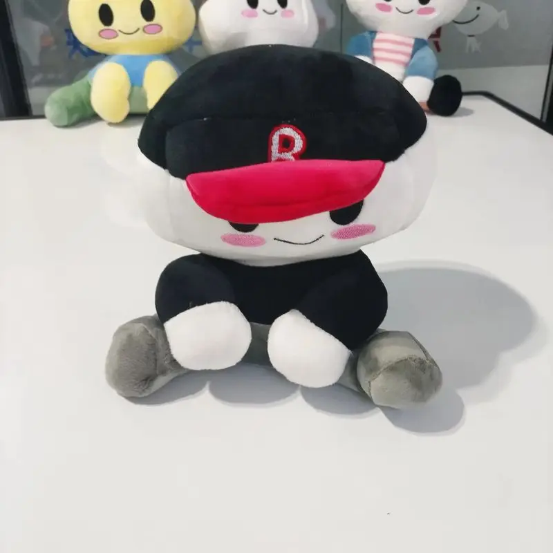 Blox Buddies Plüschtiere, Cartoon-Mädchen, schwarzer Hut, gelbe dekorative Puppe, gefülltes Plüschkissen, Dekoration, Zuhause, Zimmer, Geschenke für Kinder