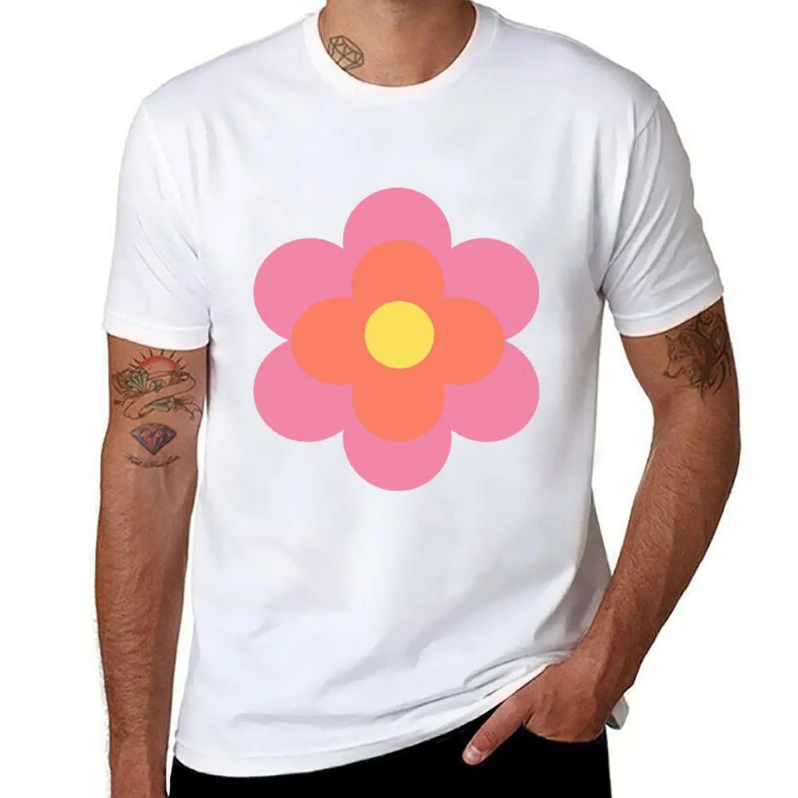 

men Flower T-Shirt shirt 100% cotton graphic t t shirt man