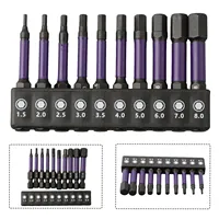 10Pcs Hex Head Wrench Drill Bit With Screwdrivers Bit Holder Set 1/4\