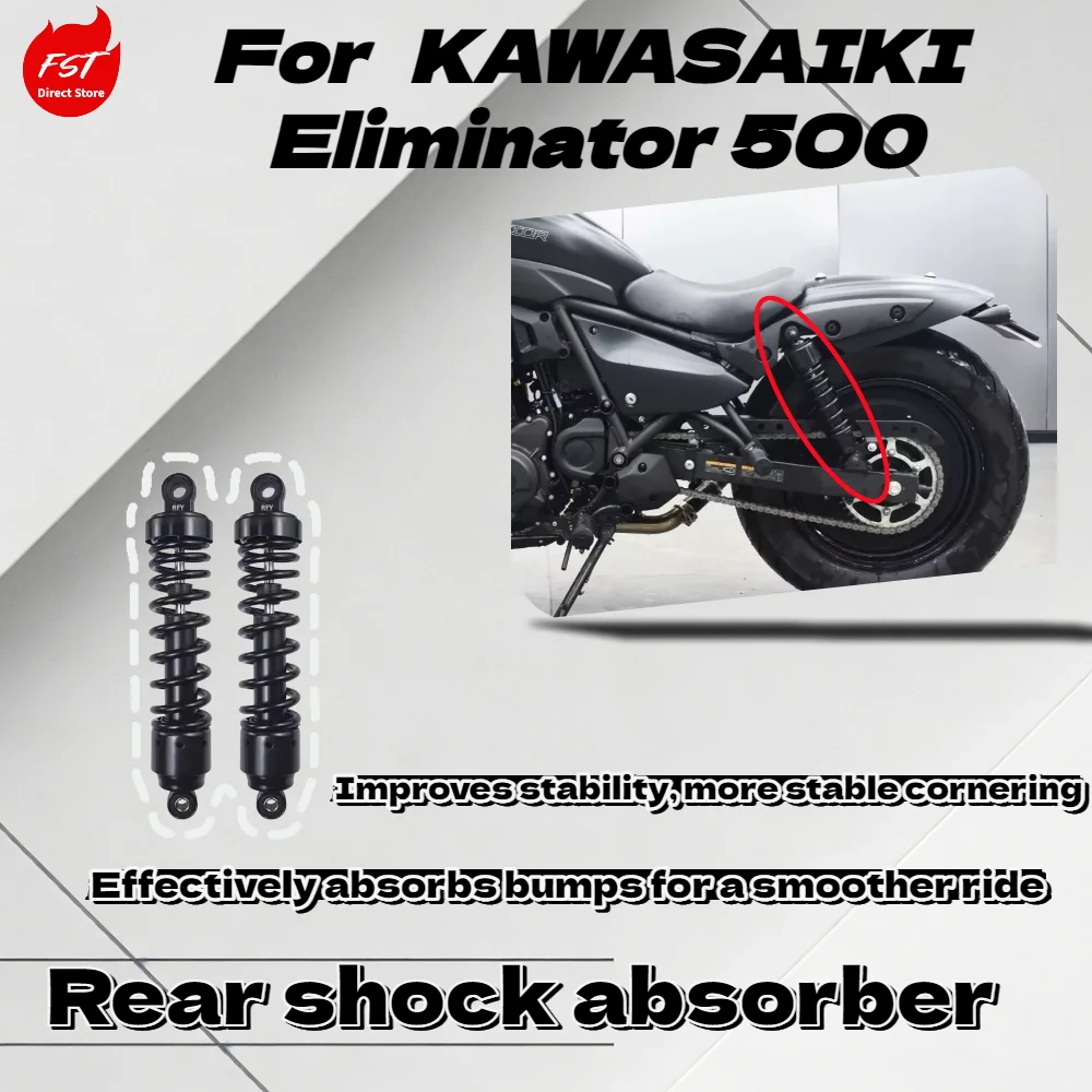 For  Eliminator 500 High-Quality Lowered Rear Shock Absorber, Damping High Rebound Suspension Accessory